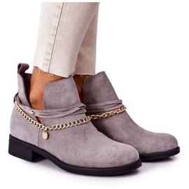 PS1 Wildlederstiefel mit Kette Grau Elvira