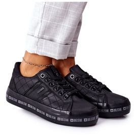 Leder Sneakers On The Big Star II274070 Schwarze Plattform