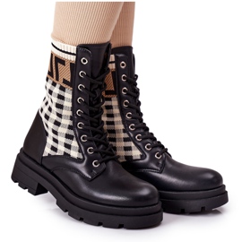 Arbeiter aus elastischem schwarzem Stoff Liebesgeschichte braun