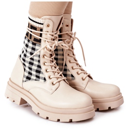 Workers Of Beige Elastischer Stoff Liebesgeschichte schwarz