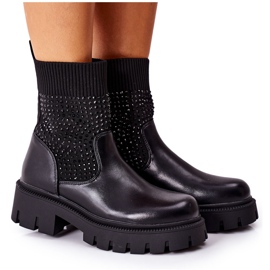 Schwarze Xoxo-Arbeiter aus flexiblem Stoff mit Zirkonia