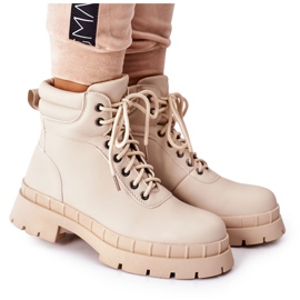 Big Star Timberki Stiefel Traperki Beżowe Mustgrow beige