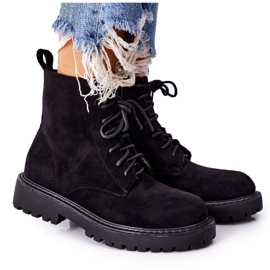 PS1 Wildlederstiefel Reißverschluss Schwarz Belados