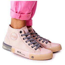 Hohe Sneakers aus Leder Big Star II274138 Rosa