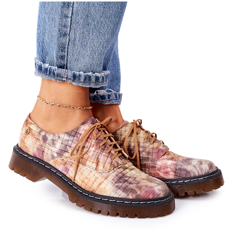 Damen Oxfords Lederschuhe Maciejka 04087-46 Multicolor mehrfarbig