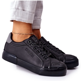 Damen Leder Sneakers Big Star II274029 Schwarz