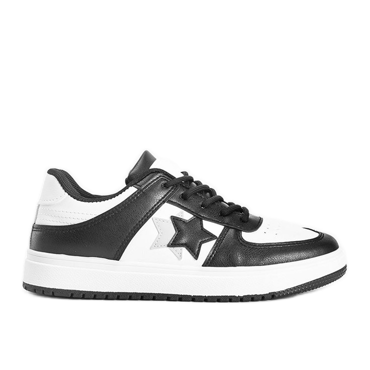 Schwarze und weiße Turnschuhe mit Sternen Polja