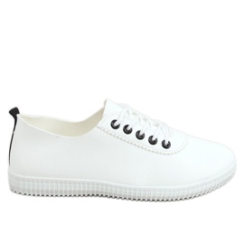 Schwarz-weiße Sneakers für Damen JF-873 WEISS / SCHWARZ