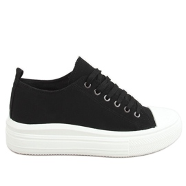 Schwarze Damen Sneaker PC12P Schwarz