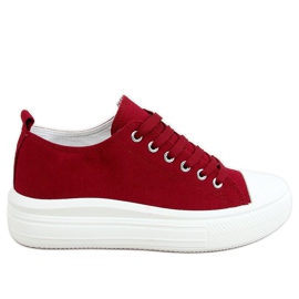 Burgunder-Sneaker für Damen PC12P W.RED rot