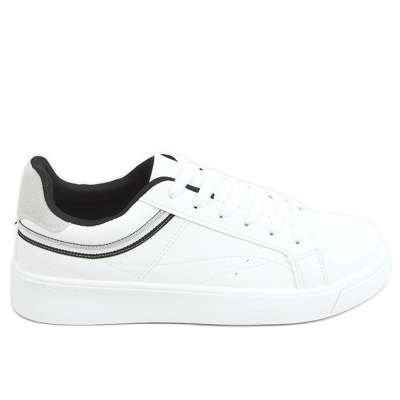 Weiße Damen Sneaker B0-686 WEISS / SCHWARZ
