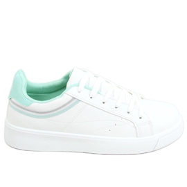 Weiße Damen Sneaker B0-686 WEISS / GRÜN