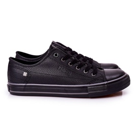 Herren Leder Sneakers Big Star II174002 Schwarz