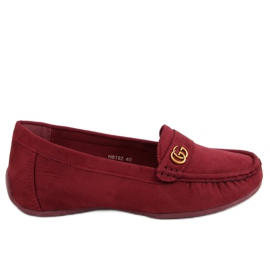 Burgunder-Loafer für Damen H8192 Burdeos rot