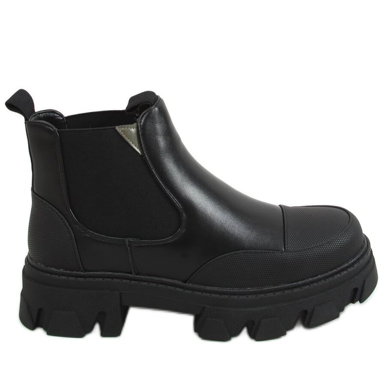 Schwarze Chelsea-Boots für Damen NC1250P Schwarz