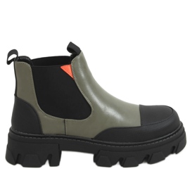 Grüne Chelsea-Boots für Damen NC1250P Grün schwarz