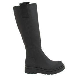 Schwarze Damenstiefel QT27P Schwarz