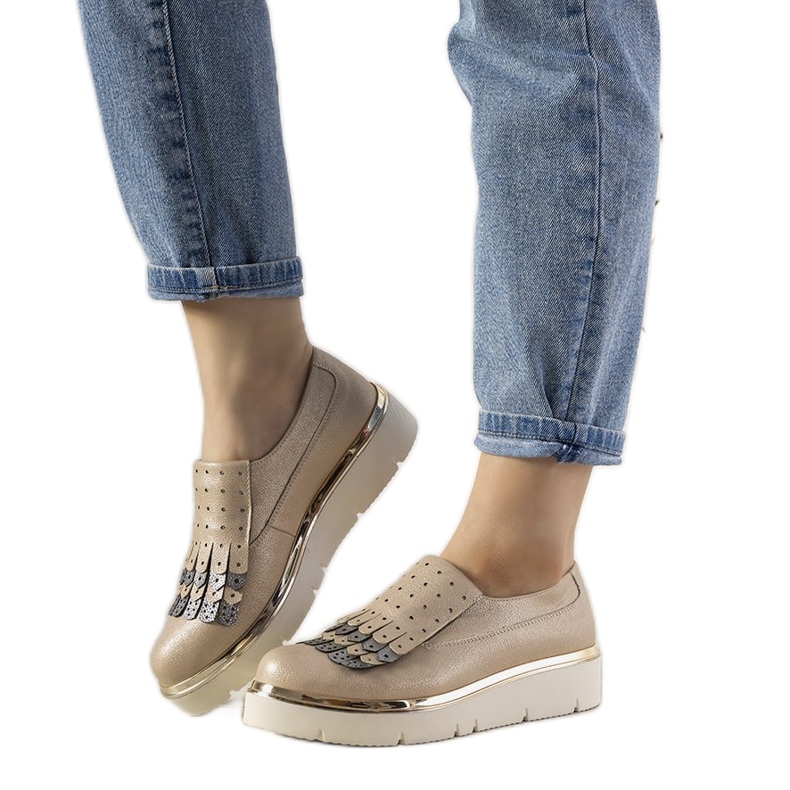 Silberne Slipper mit GF-FD9-Stollen golden