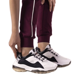 Schwarz-weiße Sneakers mit Ombre Laugh Sohle