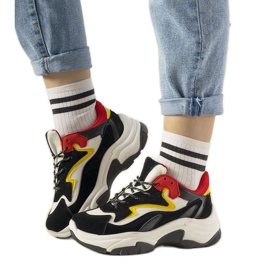 PA1 Schwarze Sneaker auf hoher Monica-Sohle