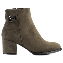 J. Star Stiefel mit hohem Absatz grün