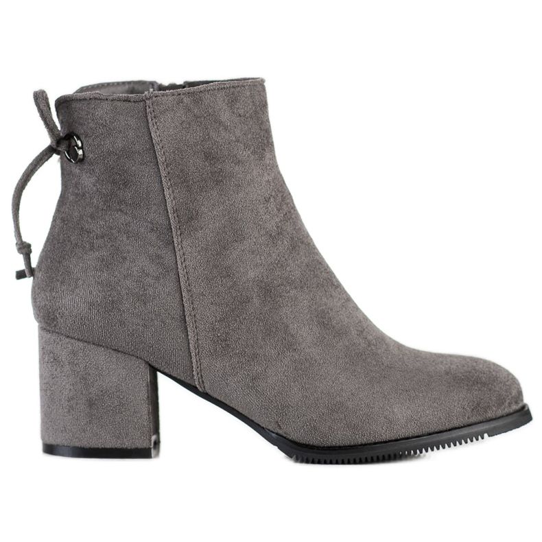 J. Star Stiefel mit Bindung grau