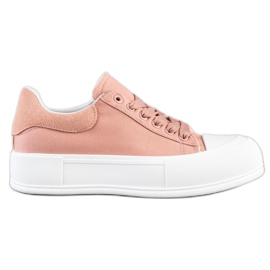 Goodin Klassische Sneaker auf der Plattform rosa