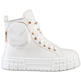 Goodin Sneakers auf der Plattform mit Tasche weiß