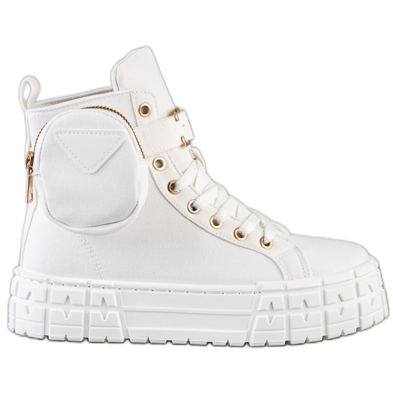 Goodin Sneakers auf der Plattform mit Tasche weiß