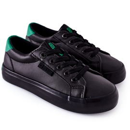 Kinder Leder Sneaker Big Star DD374147 Schwarz
