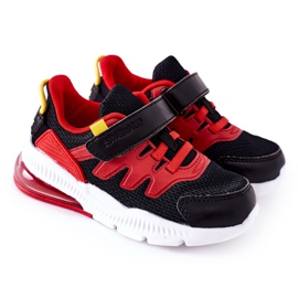 Kindersportschuhe mit Klettverschluss ABCKIDS Schwarz-Rot