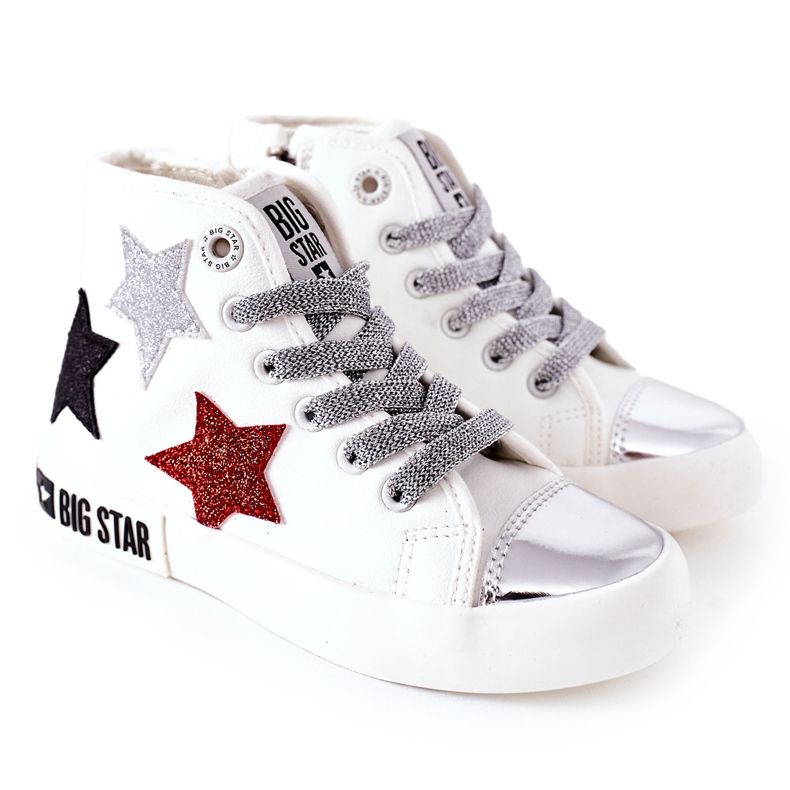 Hohe Sneakers für Kinder mit Reißverschluss Big Star II374029 Weiß