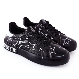 Kinder Leder Sneaker Big Star II374002 Schwarz
