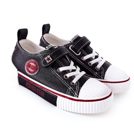Kinder Leder Sneaker Big Star II374042 Schwarz