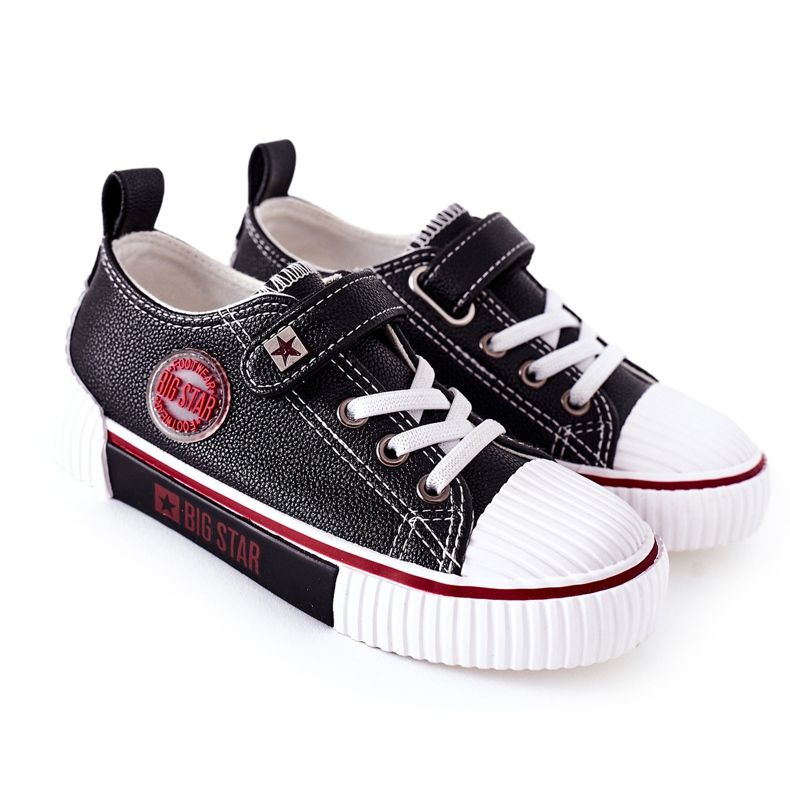 Kinder Leder Sneaker Big Star II374042 Schwarz