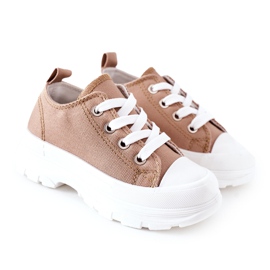 FR1 Kinder Sneaker Beige Travel Time