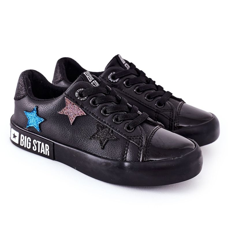 Kinder Leder Sneaker Big Star II374031 Schwarz