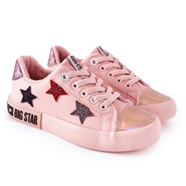 Kinder Sneakers aus Leder Big Star II374033 Rosa