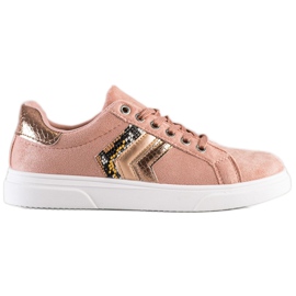 SHELOVET Wildleder Sneakers rosa