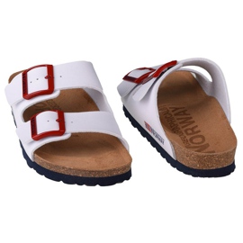 Geographical Norway Sandalias Bios Doble Hebilla Flip-Flops W GNW20417-17 weiß