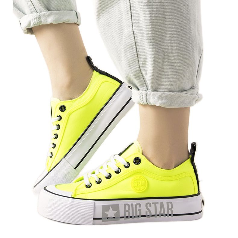 Alexa gelbe Neon-Sneaker Big Star für Damen