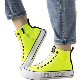 Gelbe Neon-Sneaker Big Star für Damen Balvin grau