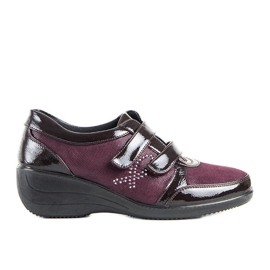 Kastanienbraune niedrige Wedges Tiffy rot