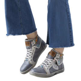 Graue Knöchel-Sneaker für Damen von Niente