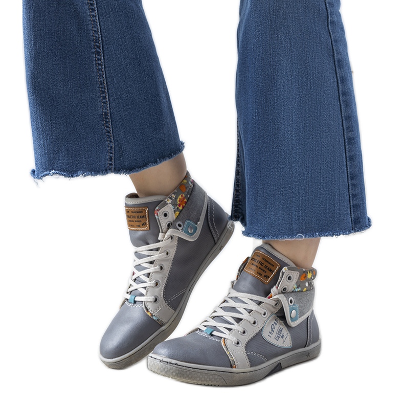 Graue Knöchel-Sneaker für Damen von Niente