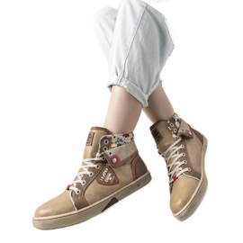 Beige knöchelhohe Sneakers für Damen von Niente