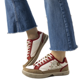 Esta Damen-Sneaker in Weiß und Rot