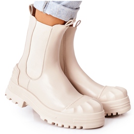 Warme Stiefel Beige Jodhpur-Stiefel Time Off