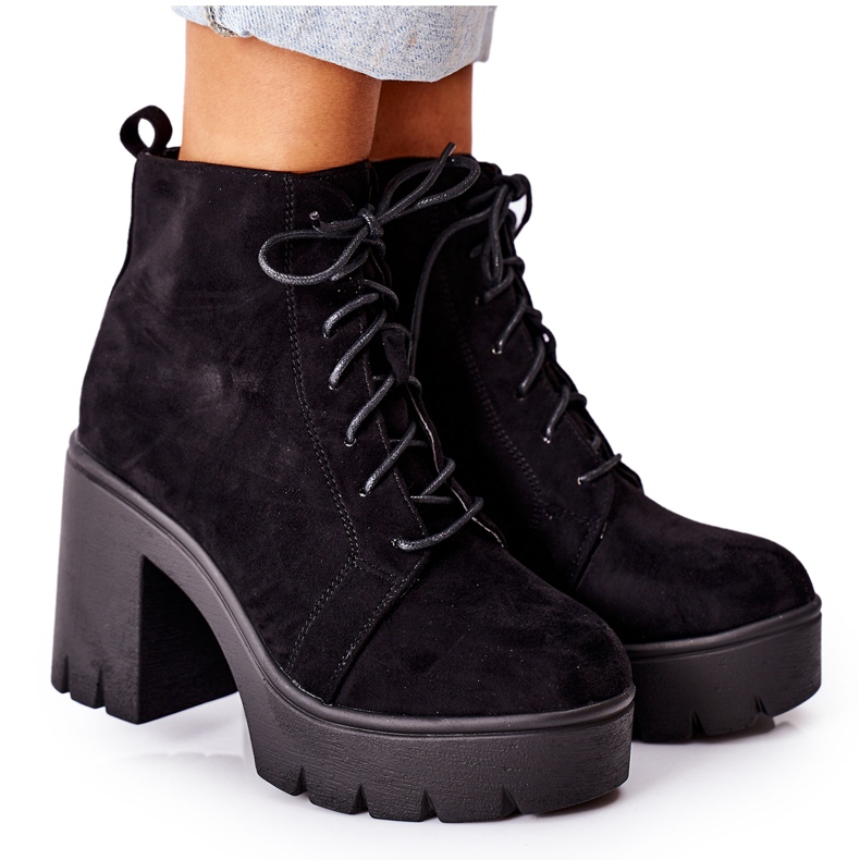 PS1 Warme Wildlederstiefel auf einer Bar Black Direction schwarz