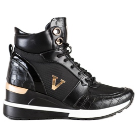 Hohe VINCEZA Sneaekrsy schwarz
